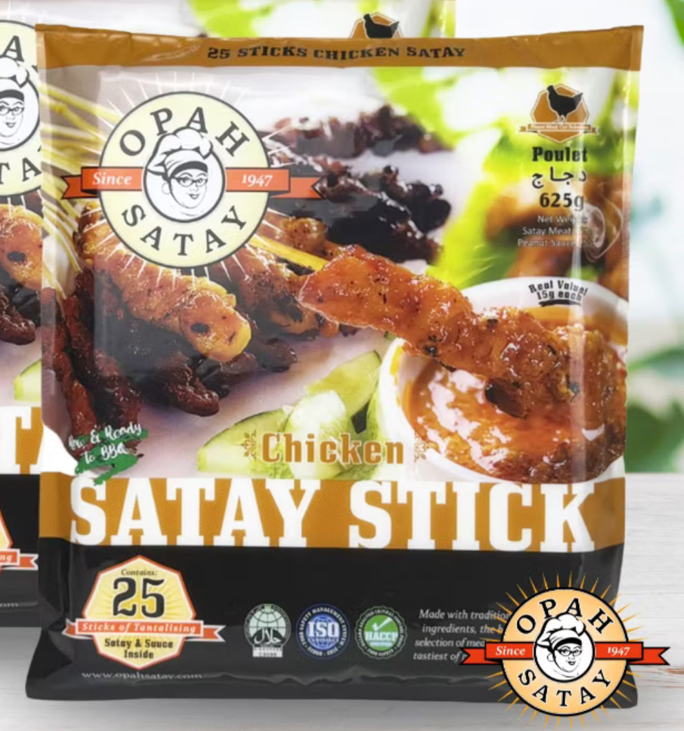 Opah Chicken Satay 25 Stick + Satay Sauce 250g