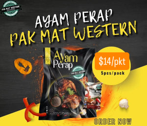 Pak Mat Western Ayam Perap 1kg with Black Pepper Sauce (5 Slices)