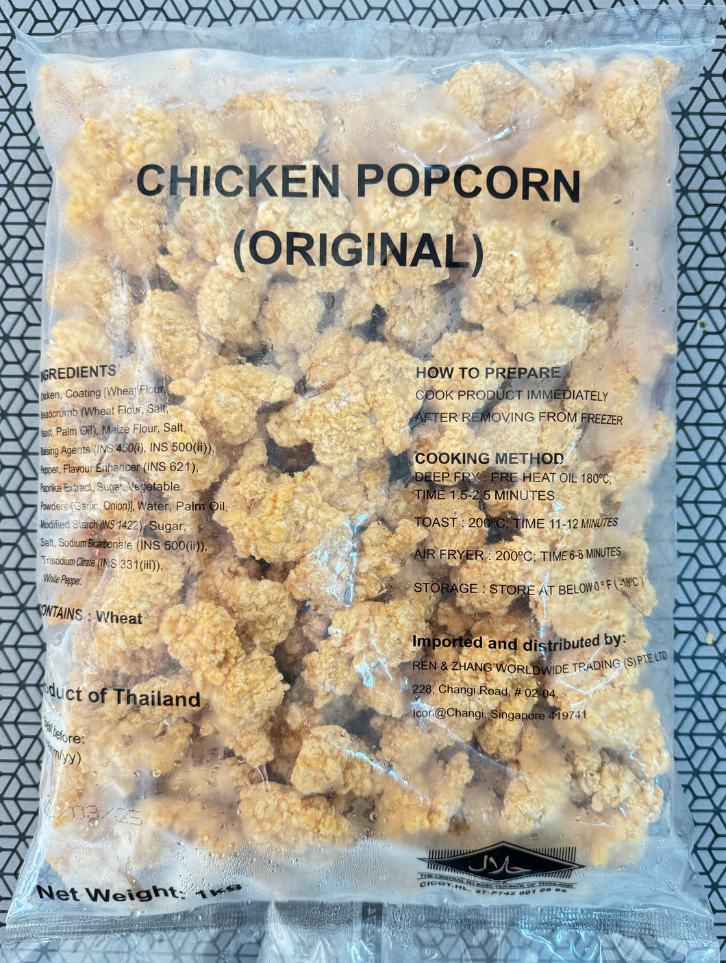 Chicken Popcorn Original Non Spicy 1kg