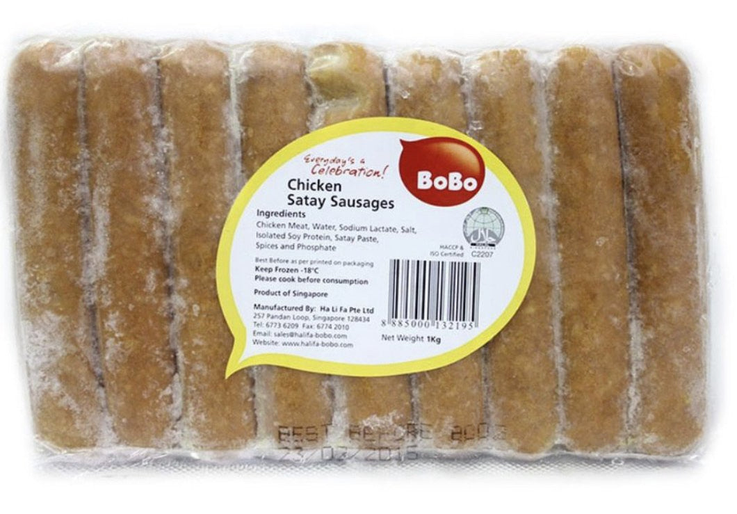 Bobo Chicken Satay Sausage 1kg (16-17pcs)