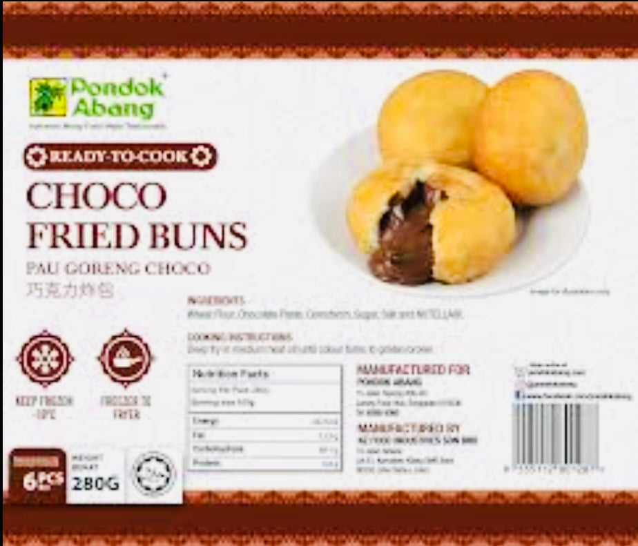 Pondok Abang Choco Fried Buns/Pau Goreng Choco 6pcs