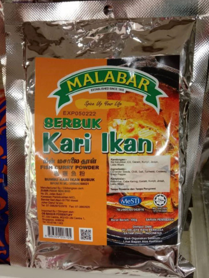 Malabar Serbuk Kari Ikan 250G*